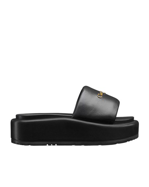 Dior Black D-Lane Platform Slide