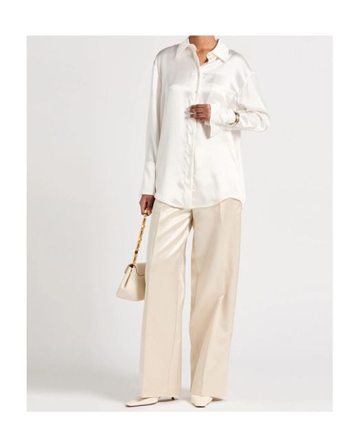 MAX&Co. White Solid Colour Shirts Blouses