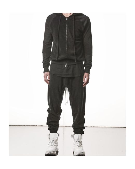 Thom Krom Black Zip Hoodie for men