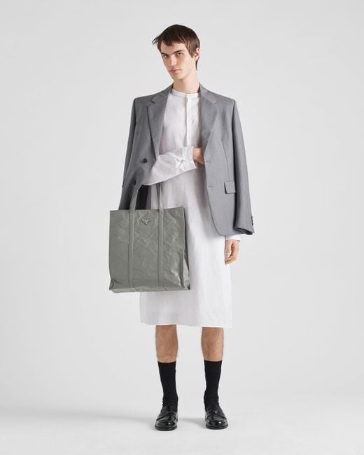Prada Gray Buttoned Tailored Blazer for men