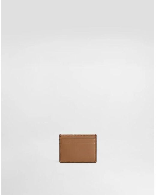 Dolce & Gabbana Brown Woven Dc Logo Card Holder
