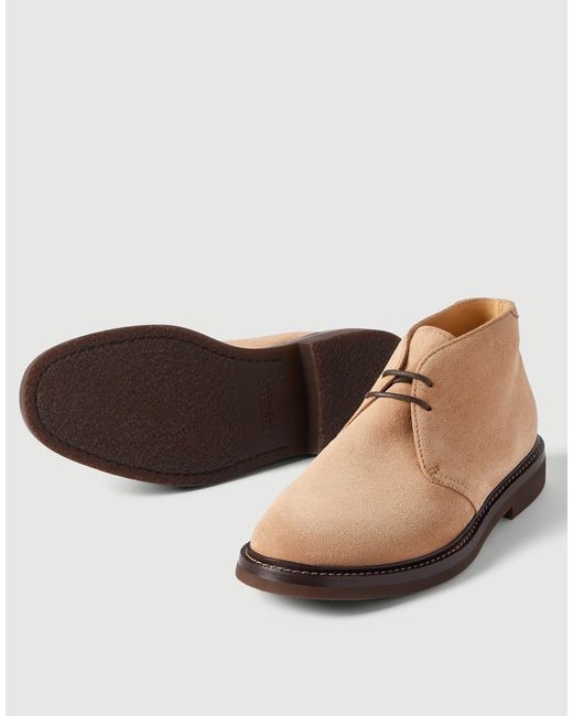 Brunello Cucinelli Brown Suede Chukka Boots for men