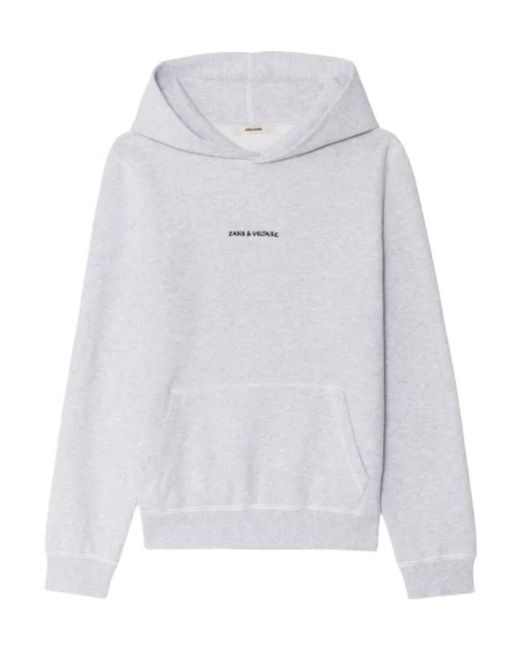 Zadig & Voltaire White Sanchi Photo-Patch Hoodie for men