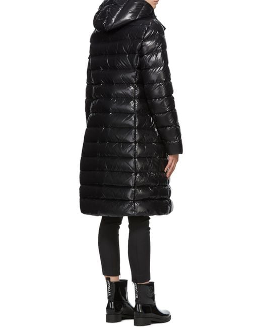 Moncler Black Moka Hooded Padded Coat