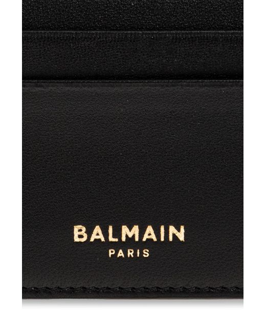 Balmain Black Chain Cardholder Wallet for men
