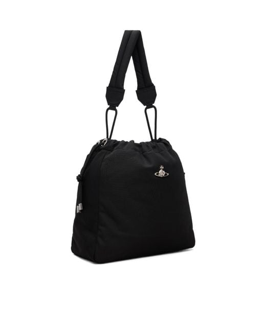 Vivienne Westwood Black Hilary Drawstring Shoulder Bag