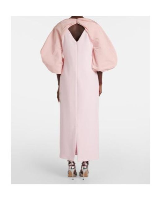 Safiyaa Pink Embroidered Midi Dress