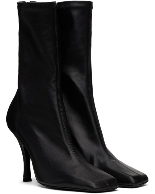Khaite Black Eva Mid Calf Boot
