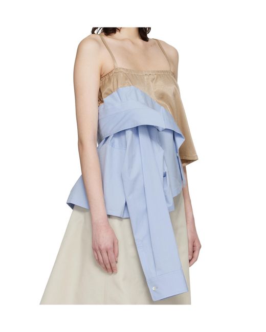 Maison Mihara Yasuhiro Blue Shirt Top