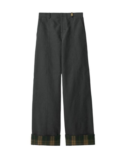 Burberry Gray Belt-Loop Casual Pants