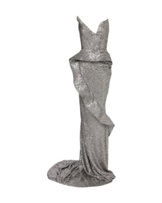 Maticevski Gray Glorious Sequined Gown