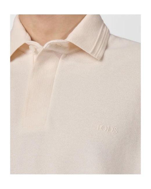 Tod's White Logo-Embroidered Polo Shirt for men