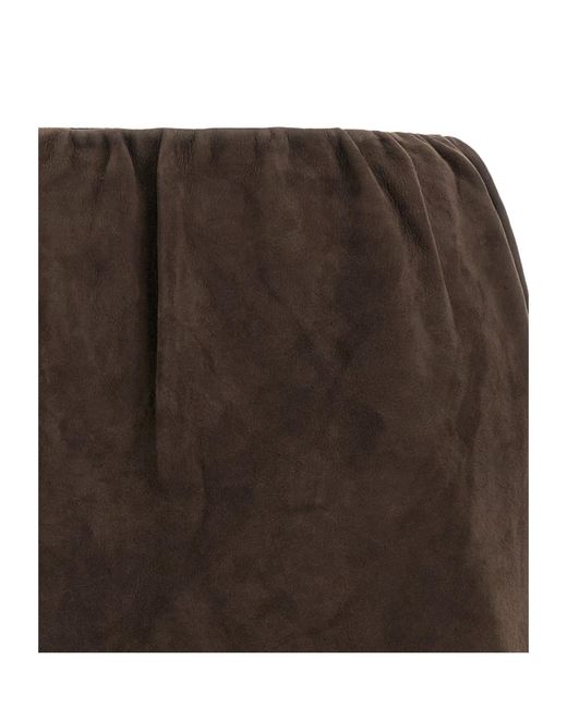 ROTATE BIRGER CHRISTENSEN Brown Leather Mini Skirt