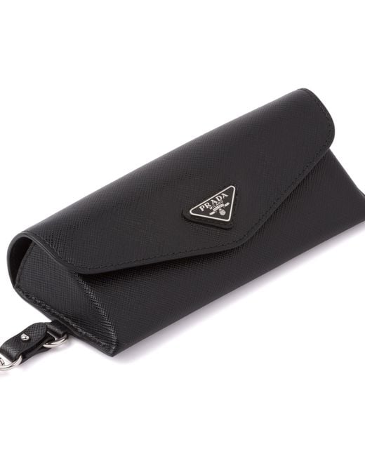 Prada Black Saffiano Leather Eyeglasses Case for men