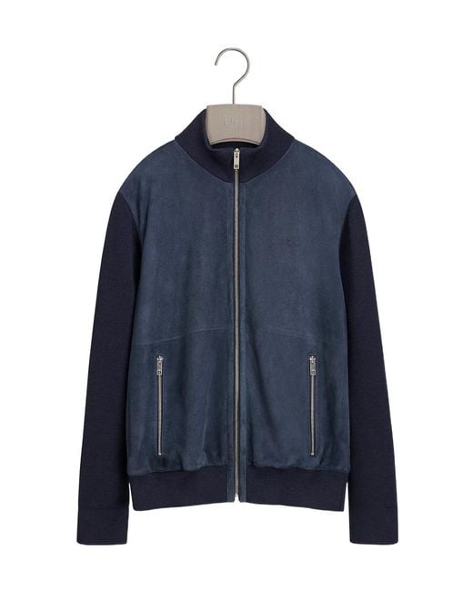 Dior Blue Zipped Jacket for men