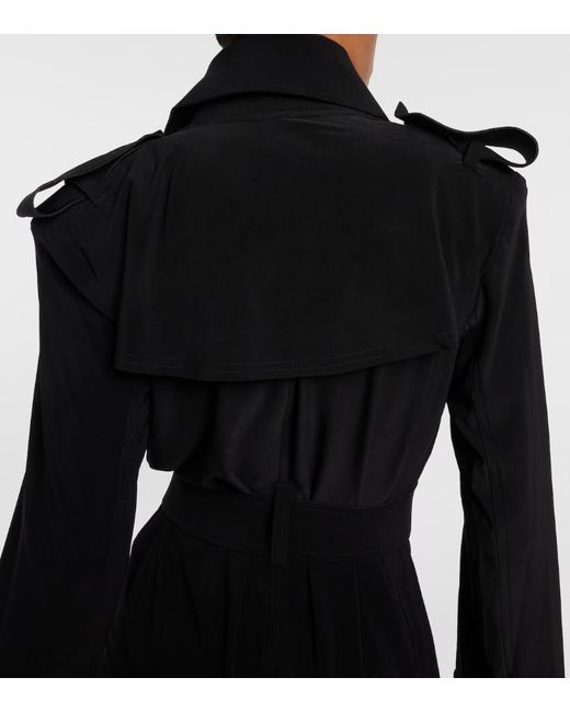 Norma Kamali Black Jersey Playsuit