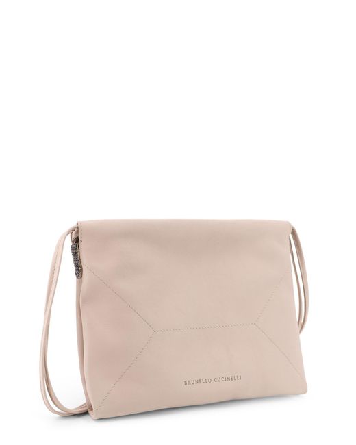 Brunello Cucinelli Natural Drawstring Shoulder Bag