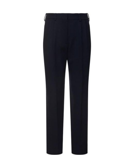 Blazé Milano Blue Fox Straight Wool Pants