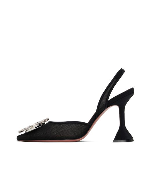 AMINA MUADDI Black Begum Mesh Sling 95 Heels