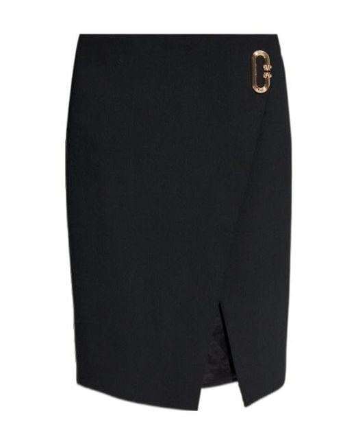 Casablanca Black Logo-Plaque Skirt