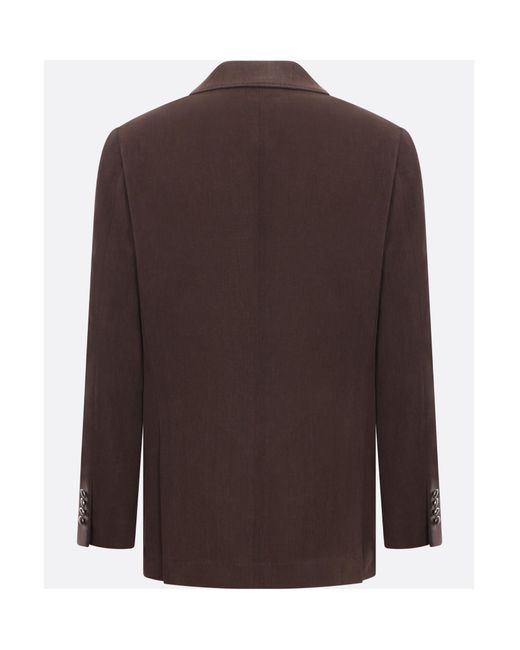 Brunello Cucinelli Brown Double Breasted Two-Piece Tailored Suit for men