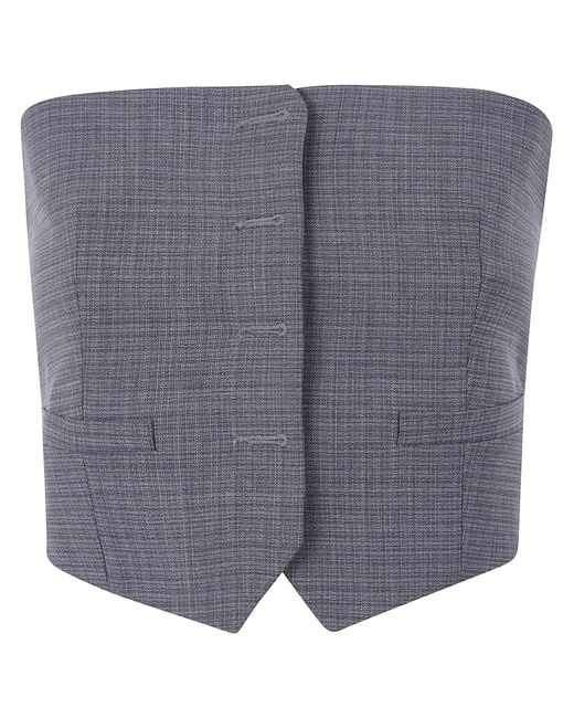 Alexander Wang Gray Bustier Vest Clothing