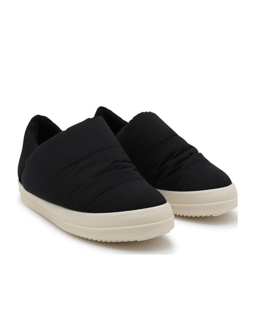 Rick Owens Black Porterville Puffer Slip On Sneakers for men