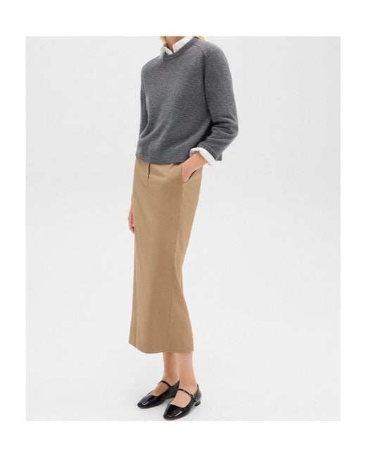 Theory Natural Long Skirt With Belt Loop