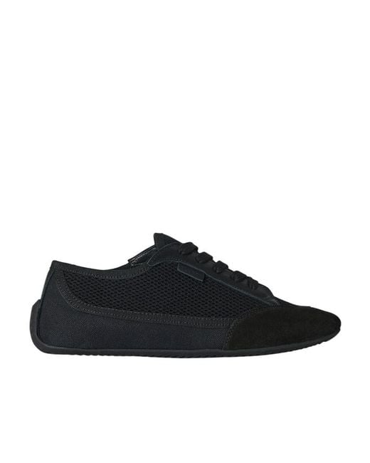 The Row Black Logo Low-Cut Casual Shoes