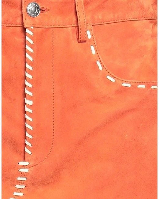 Marni Orange Pockets Flared Skirt