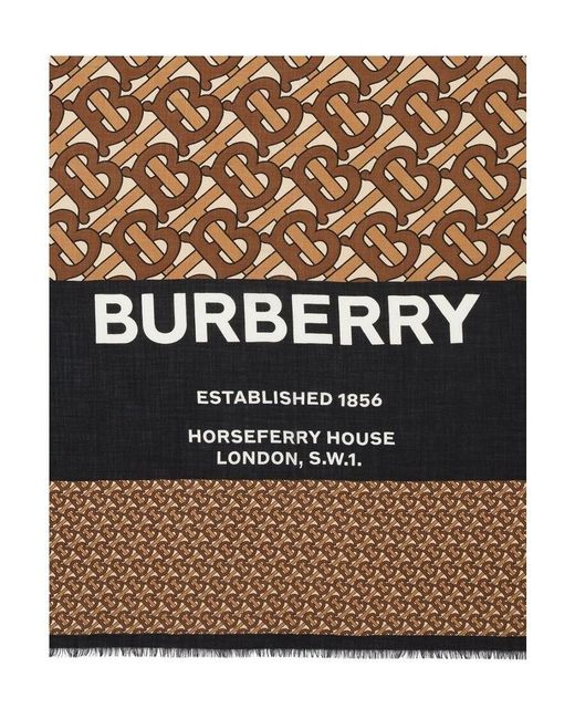 Burberry Metallic Monogram-Print Scarf for men