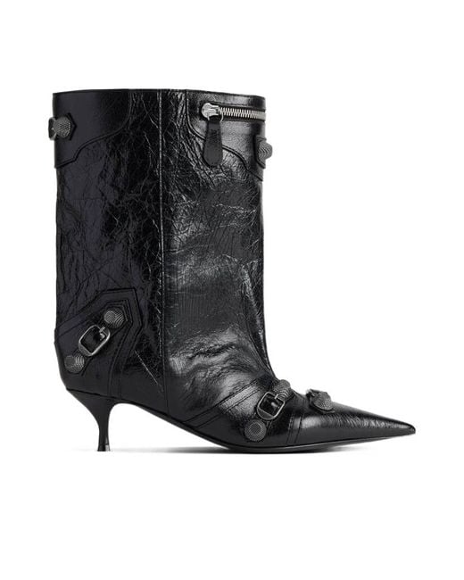 Balenciaga Black Cagole Wide Boots
