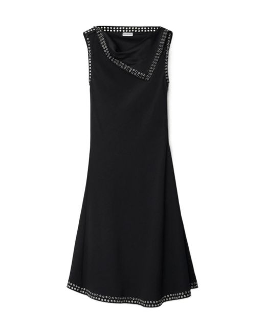 Burberry Black Sleeveless Flared Dress