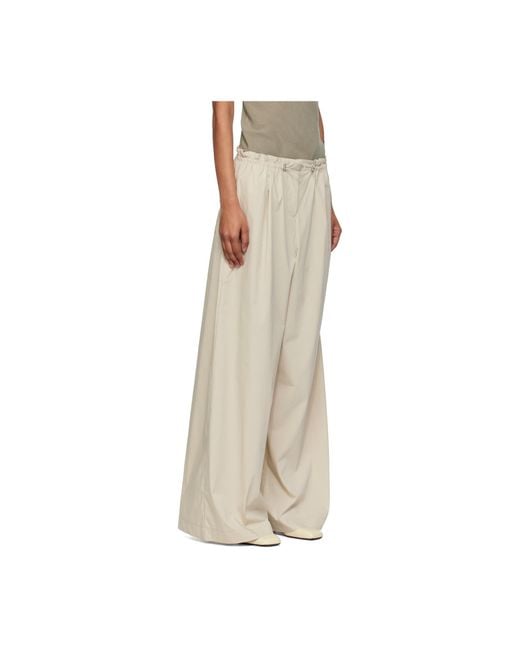 St. Agni Natural Small Paper Bag Waist Casual Pants