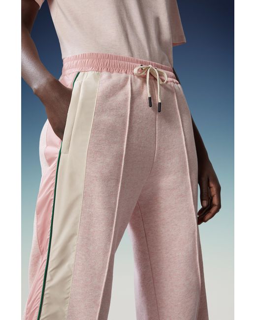 Moncler Pink Grenoble Drawstring Wide Leg Trousers