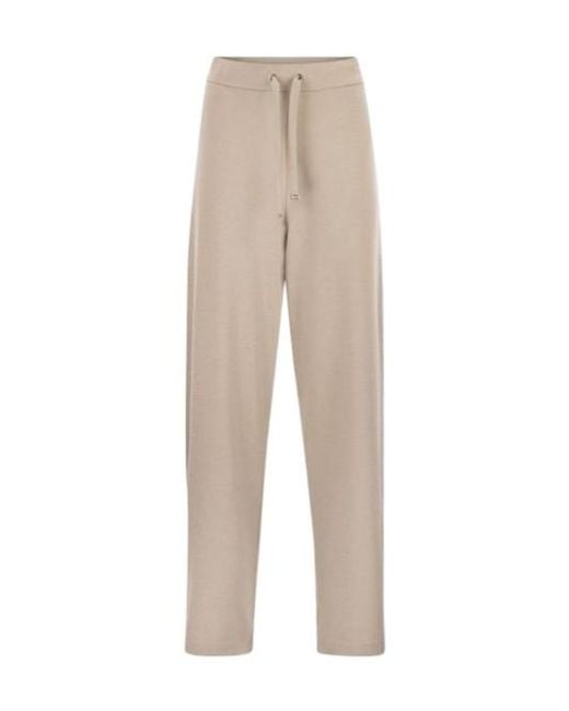 Herno Natural Drawstring Jogger Trousers