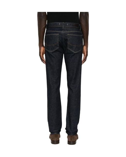 Brioni Blue Straight-Leg Jeans for men