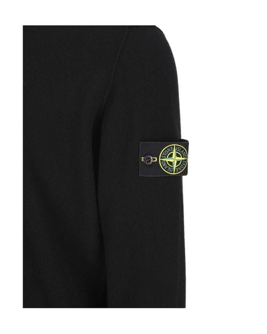 Stone Island Black Crew-Neck Sweater for men