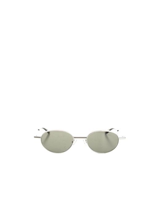 McQueen White Eyewear Oval Frame Sunglasses for men