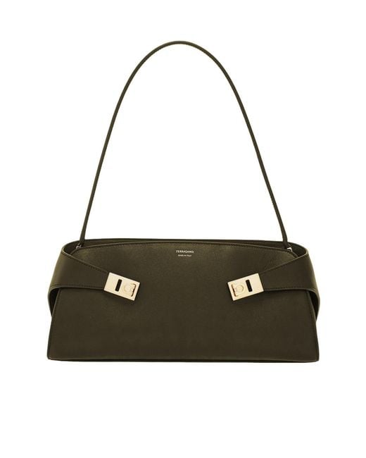 Ferragamo Metallic Hug Horizontal Shoulder Bag