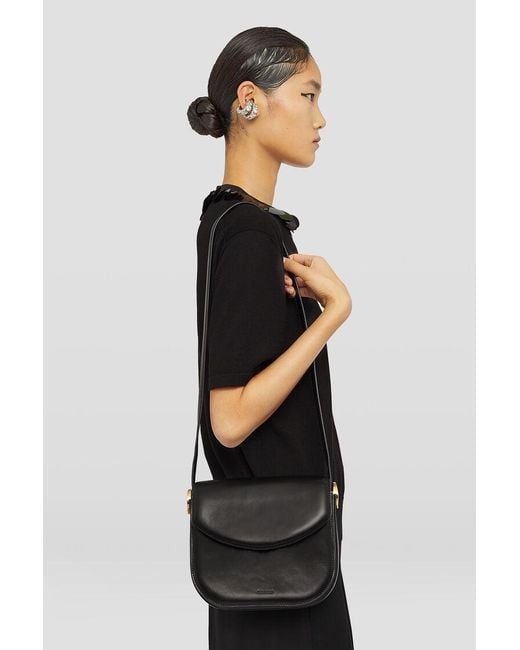Jil Sander White Medium Coin Foldover Crossbody Bag