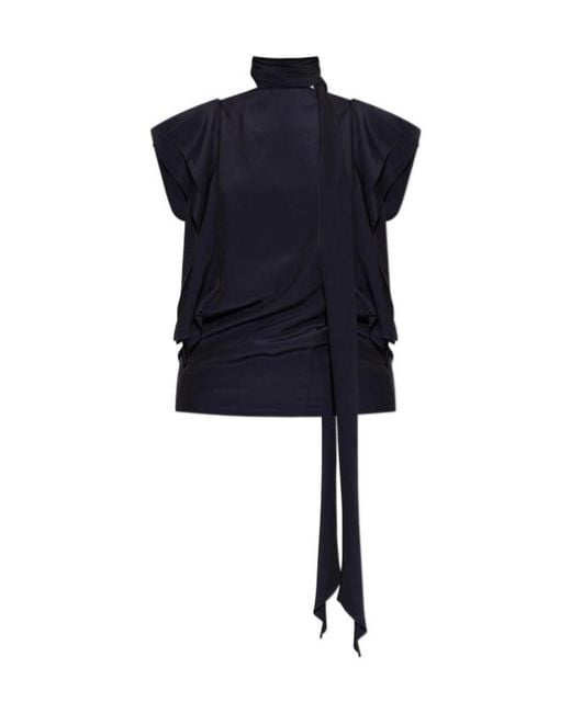 Lanvin Blue Sleeveless Tops