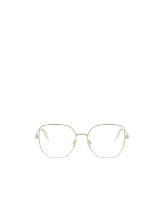 Dior White Eyewear Cannage Butterfly Frame Glasses