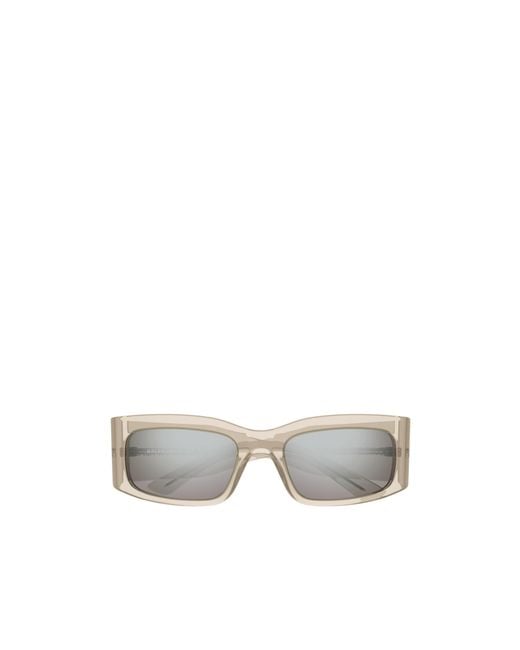 Balenciaga White Eyewear Rectangular Frame Sunglasses for men
