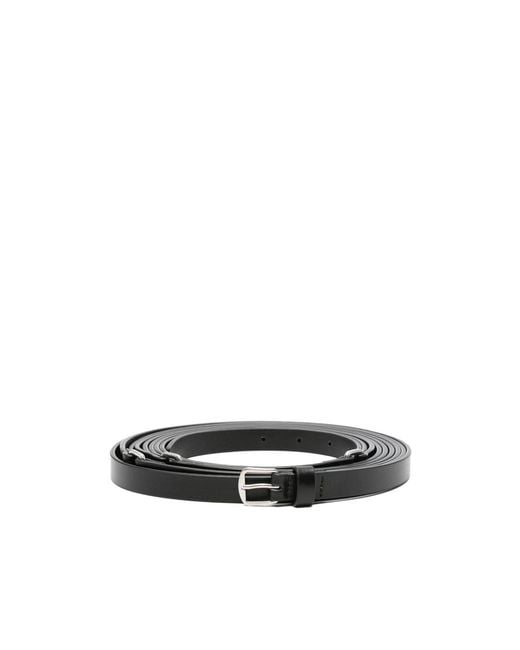 Ann Demeulemeester White Adjustable Waist Belt for men