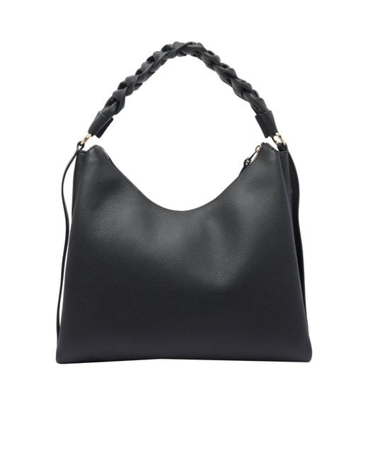 Coccinelle Black Boheme Zip-Up Medium Tote Bag