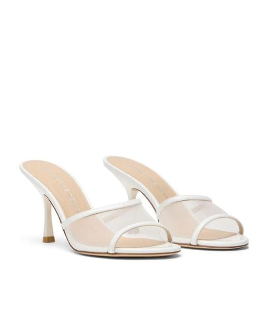 Stuart Weitzman White Bareitall Slide 85