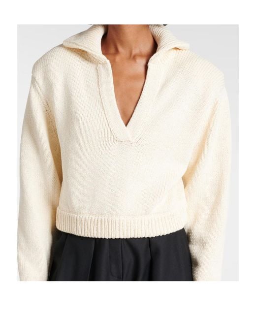 Magda Butrym White Polo Sweater