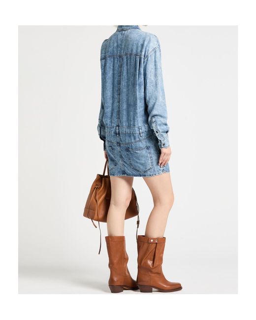 Isabel Marant Blue Long-Sleeve Denim Dress