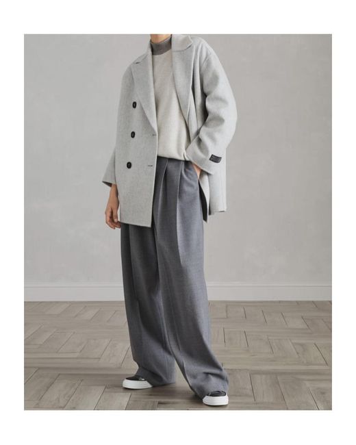 Brunello Cucinelli Gray Mock Neck Long Sleeved Knitted Jumper